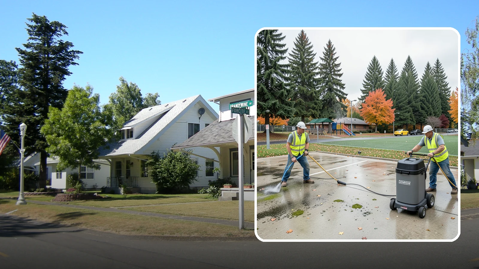 Court Pressure Washing in DuPont, Pierce County, WA - Targeted pressure washing that removes moss, algae, and grime from public sport court surfaces.