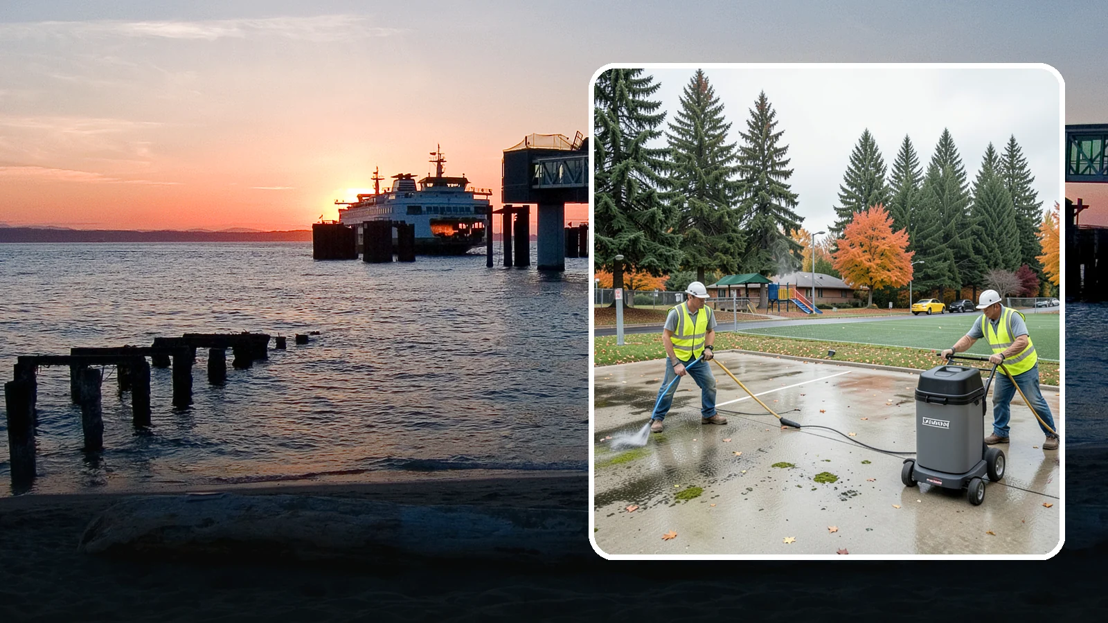 Court Pressure Washing in Edmonds, Snohomish County, WA - Targeted pressure washing that removes moss, algae, and grime from public sport court surfaces.