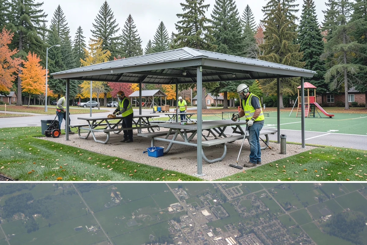 Court Pressure Washing in Enumclaw, King County, WA - Washing is most effective spring through fall, with a pre-summer cleaning recommended ahead of peak programming.