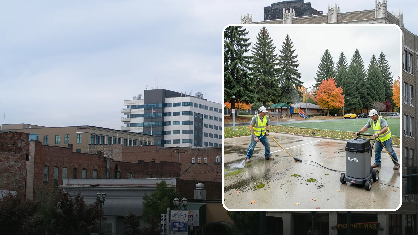Court Pressure Washing in Everett, Snohomish County, WA - Targeted pressure washing that removes moss, algae, and grime from public sport court surfaces.