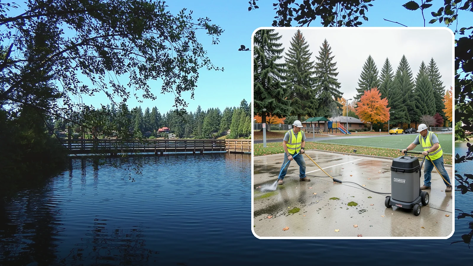 Court Pressure Washing in Federal Way, King County, WA - Targeted pressure washing that removes moss, algae, and grime from public sport court surfaces.