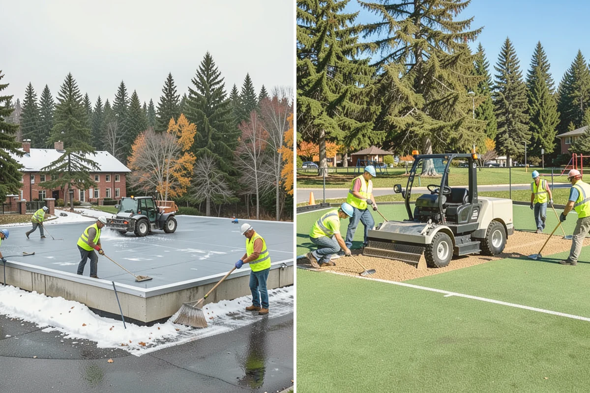 Court Pressure Washing in Fife, Pierce County, WA - Inspect coating type, lines, and surface sensitivity