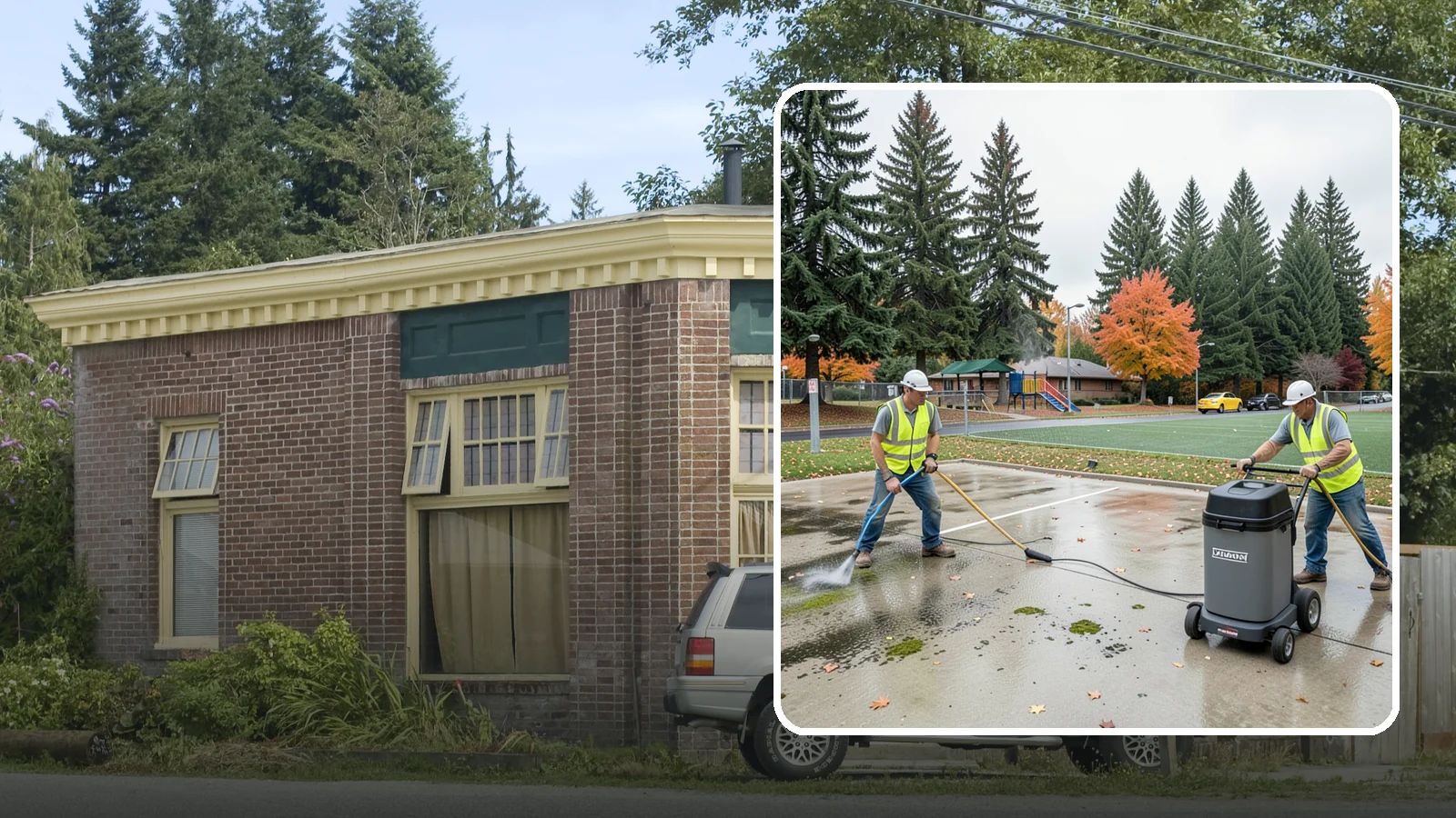 Court Pressure Washing in Hamilton, Skagit County, WA - Targeted pressure washing that removes moss, algae, and grime from public sport court surfaces.