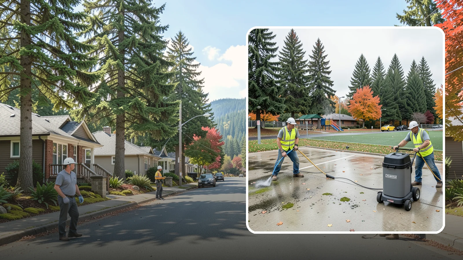 Court Pressure Washing in Hunts Point, King County, WA - Targeted pressure washing that removes moss, algae, and grime from public sport court surfaces.