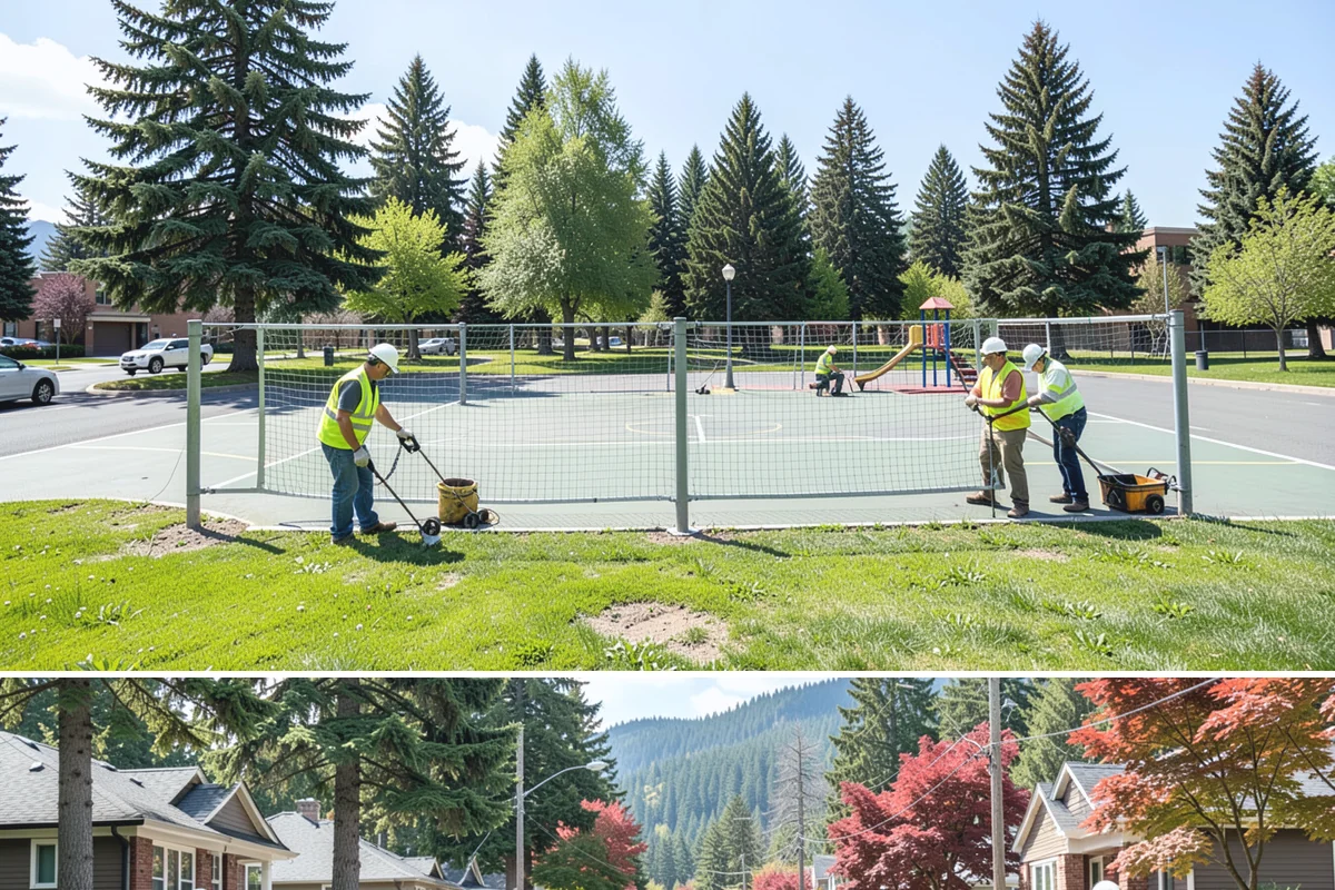 Court Pressure Washing in Hunts Point, King County, WA - Washing is most effective spring through fall, with a pre-summer cleaning recommended ahead of peak programming.