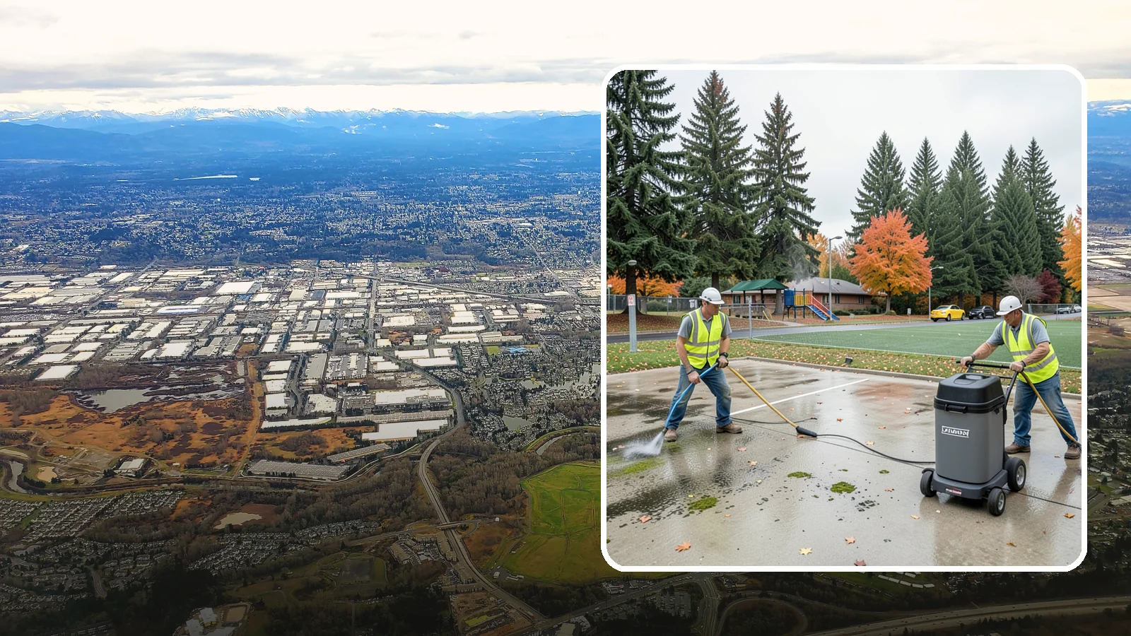 Court Pressure Washing in Kent, King County, WA - Targeted pressure washing that removes moss, algae, and grime from public sport court surfaces.