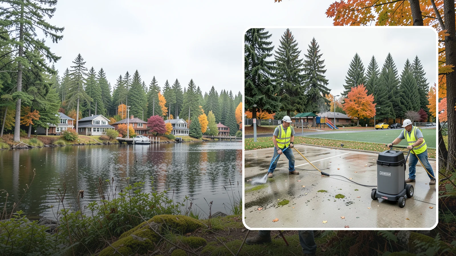 Court Pressure Washing in La Conner, Skagit County, WA - Targeted pressure washing that removes moss, algae, and grime from public sport court surfaces.