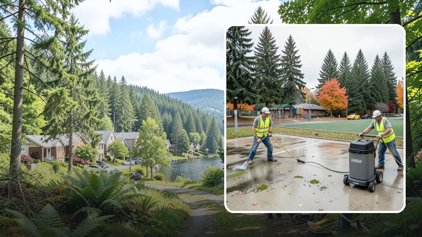 Court Pressure Washing in Lake Forest Park, King County, WA - Targeted pressure washing that removes moss, algae, and grime from public sport court surfaces.