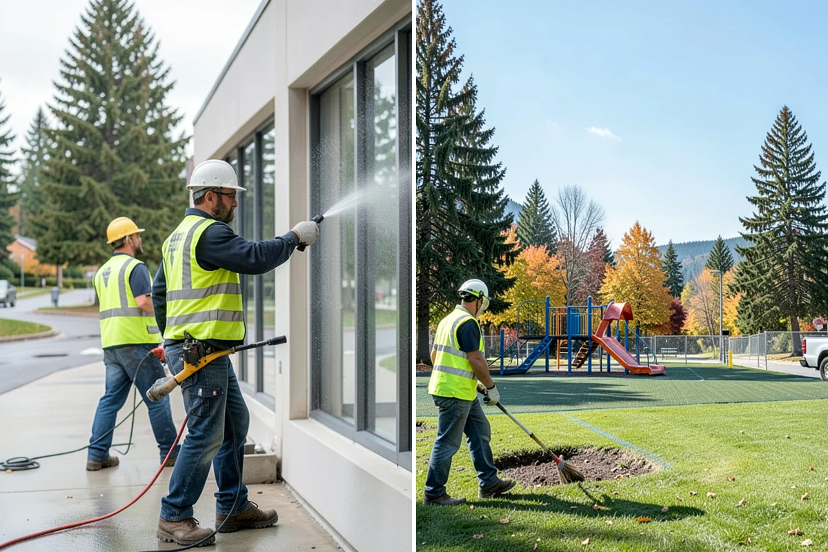 Court Pressure Washing in Lakewood, Pierce County, WA - Inspect coating type, lines, and surface sensitivity