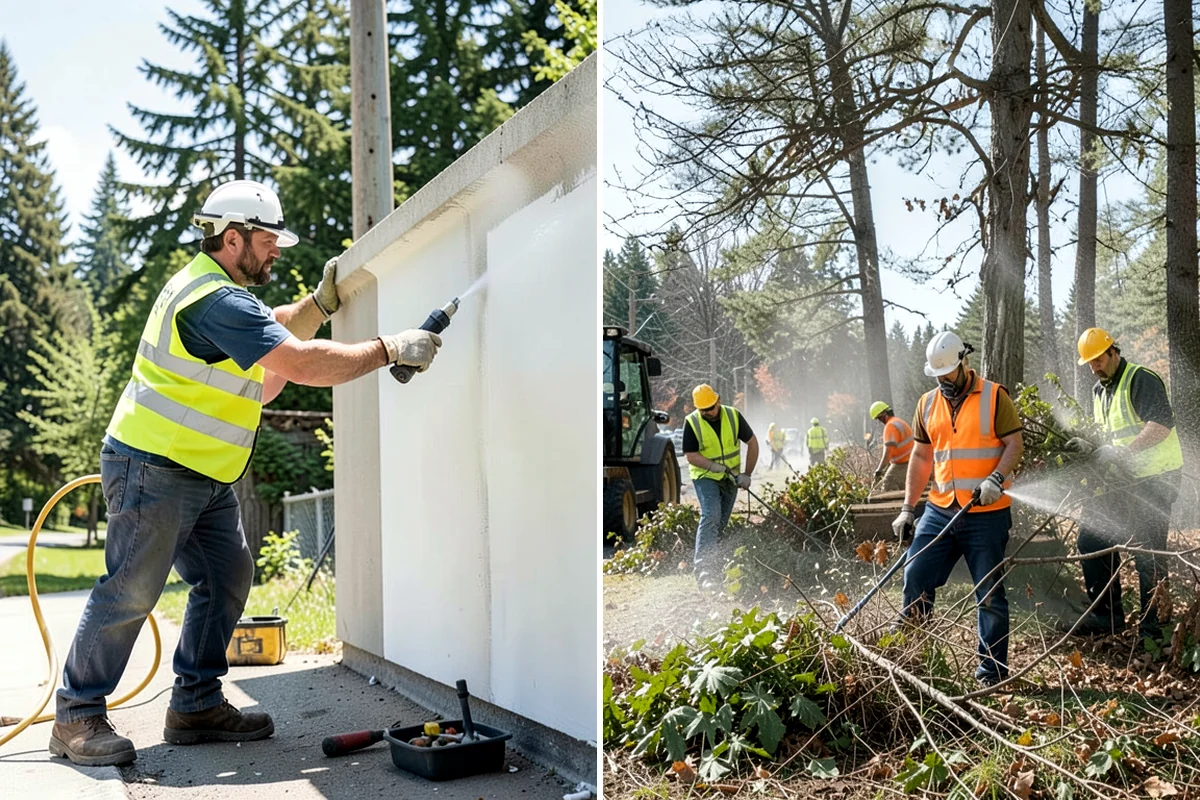 Court Pressure Washing in Lyman, Skagit County, WA - Inspect coating type, lines, and surface sensitivity