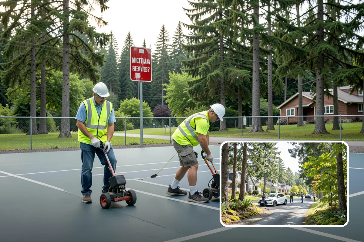 Court Pressure Washing in Normandy Park, King County, WA - Recovers surface traction lost to moss and algae