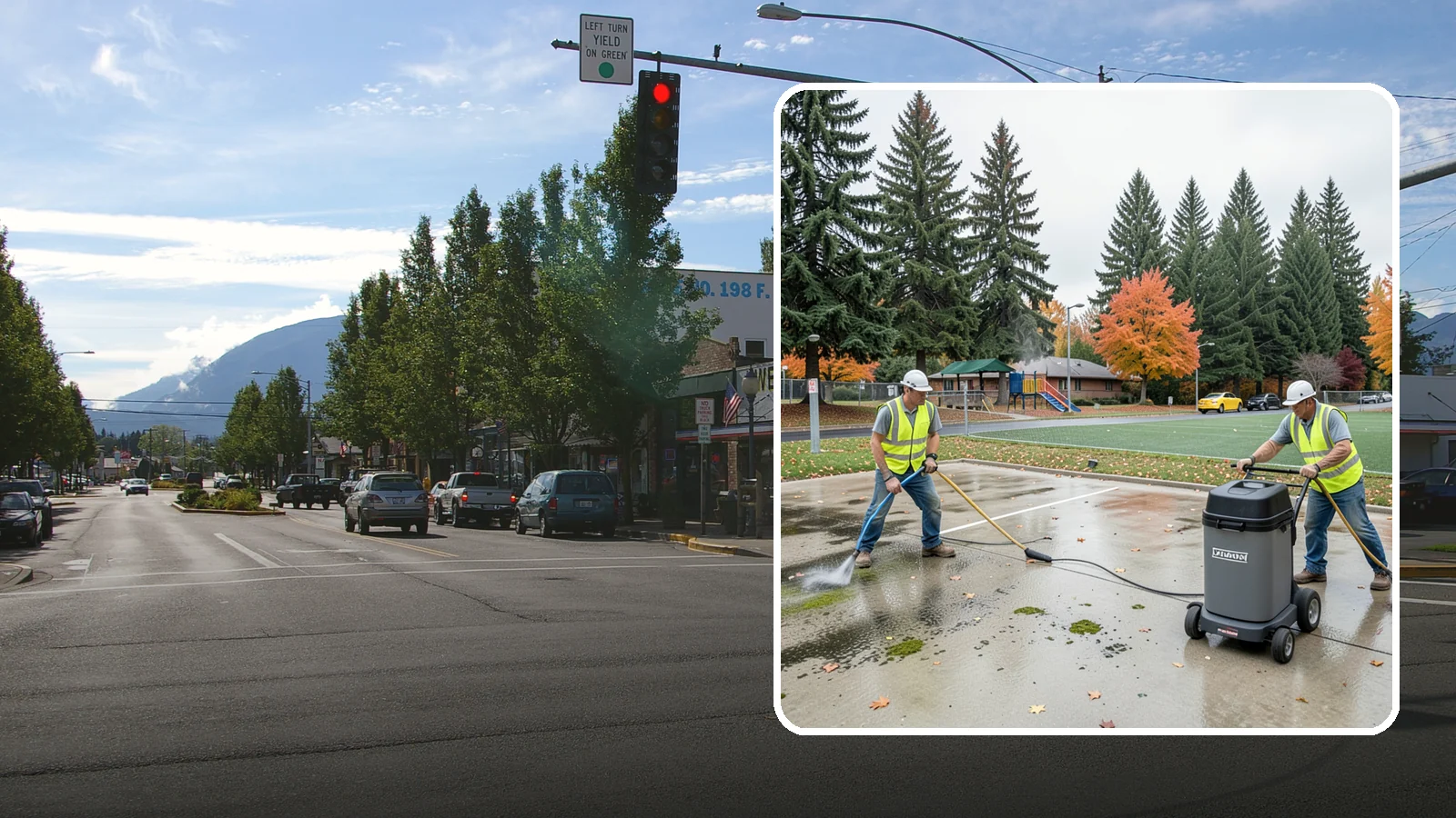 Court Pressure Washing in North Bend, King County, WA - Targeted pressure washing that removes moss, algae, and grime from public sport court surfaces.