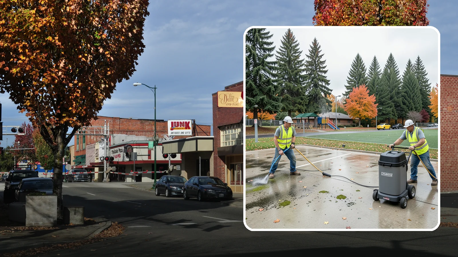 Court Pressure Washing in Puyallup, Pierce County, WA - Targeted pressure washing that removes moss, algae, and grime from public sport court surfaces.