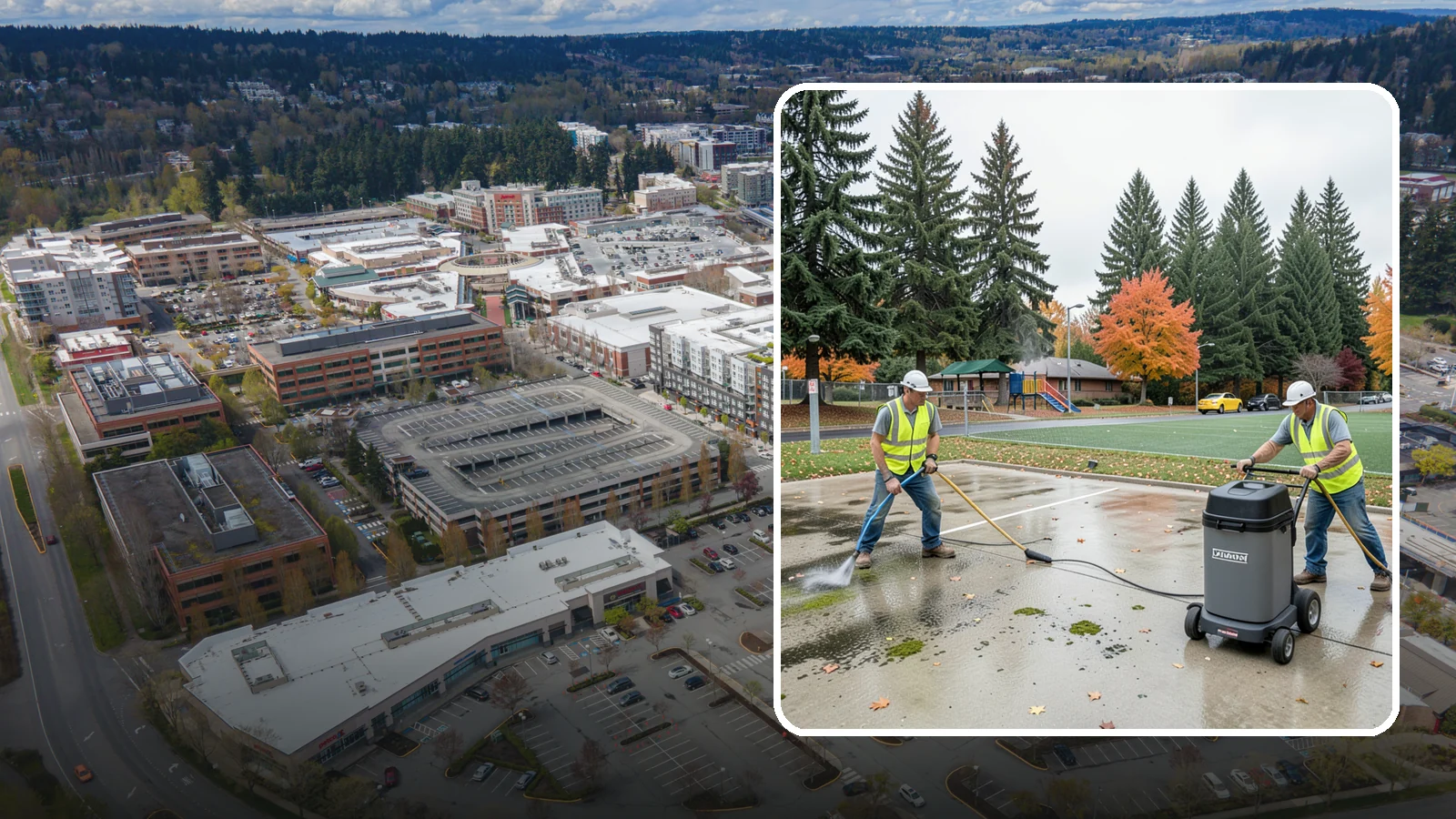 Court Pressure Washing in Redmond, King County, WA - Targeted pressure washing that removes moss, algae, and grime from public sport court surfaces.