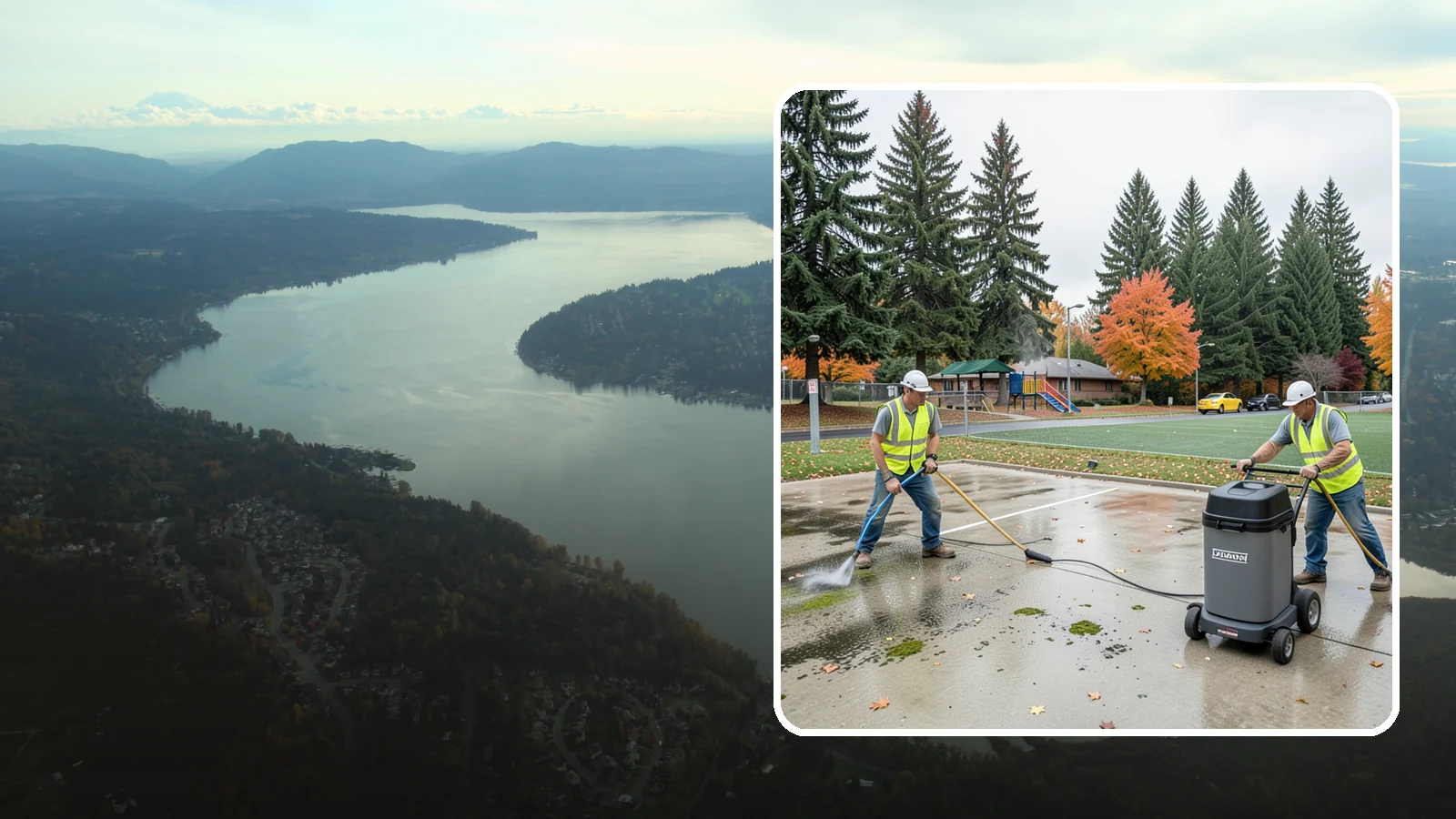 Court Pressure Washing in Sammamish, King County, WA - Targeted pressure washing that removes moss, algae, and grime from public sport court surfaces.