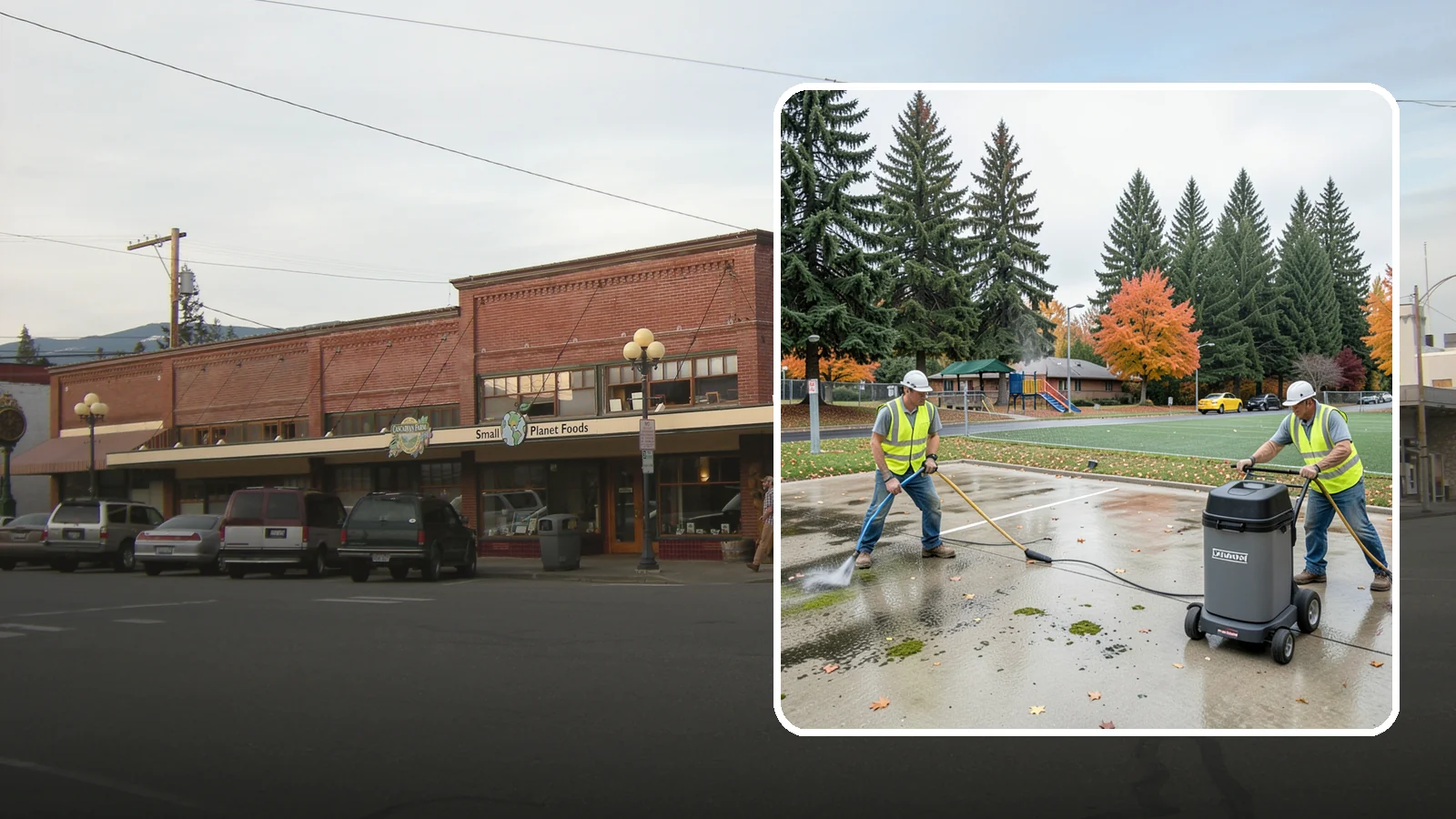 Court Pressure Washing in Sedro-Woolley, Skagit County, WA - Targeted pressure washing that removes moss, algae, and grime from public sport court surfaces.