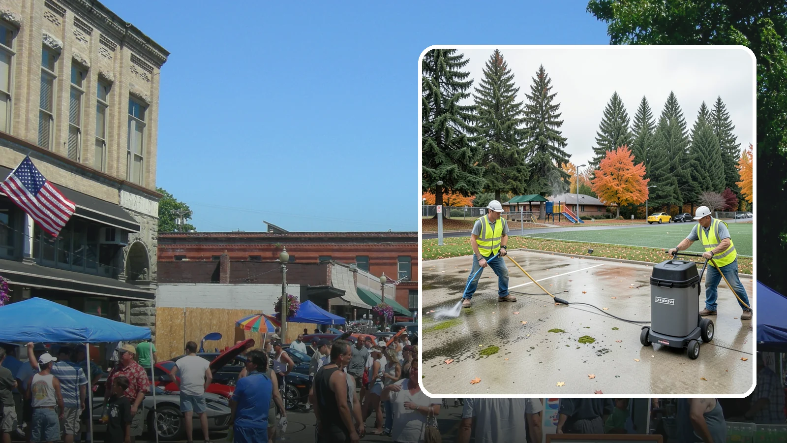 Court Pressure Washing in Snohomish, Snohomish County, WA - Targeted pressure washing that removes moss, algae, and grime from public sport court surfaces.