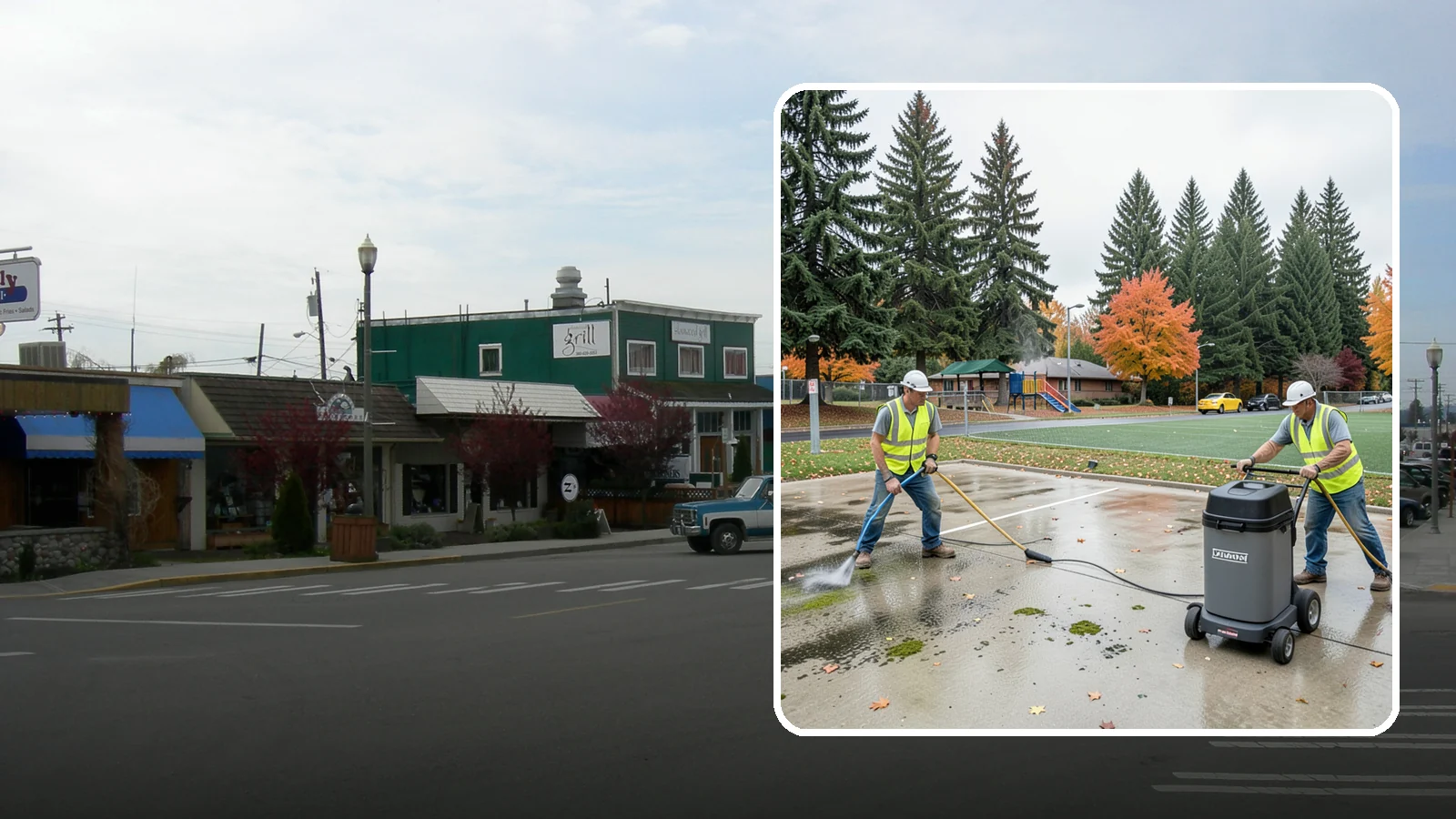 Court Pressure Washing in Stanwood, Snohomish County, WA - Targeted pressure washing that removes moss, algae, and grime from public sport court surfaces.