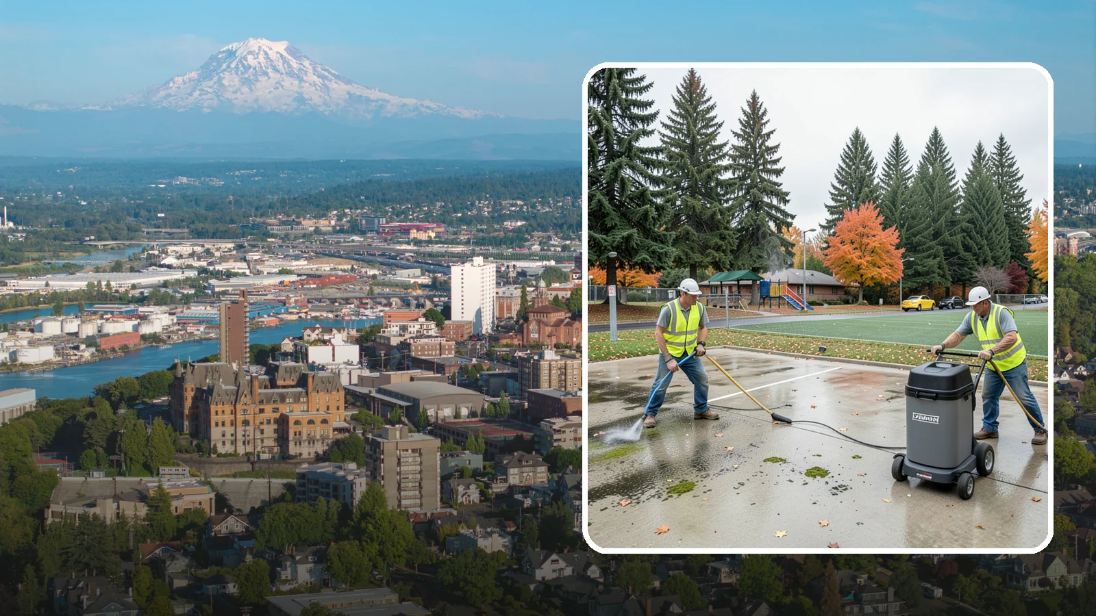 Court Pressure Washing in Tacoma, Pierce County, WA - Targeted pressure washing that removes moss, algae, and grime from public sport court surfaces.