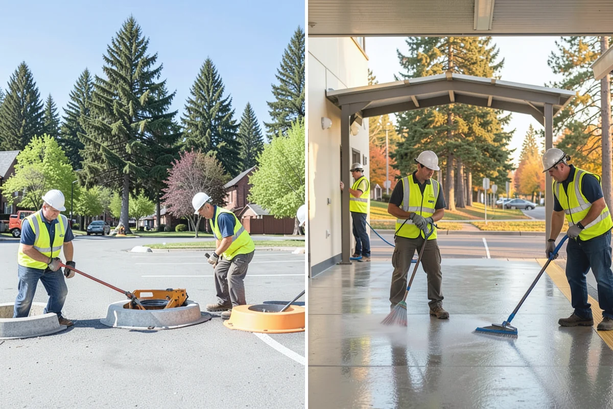 Court Pressure Washing in Wilkeson, Pierce County, WA - Inspect coating type, lines, and surface sensitivity