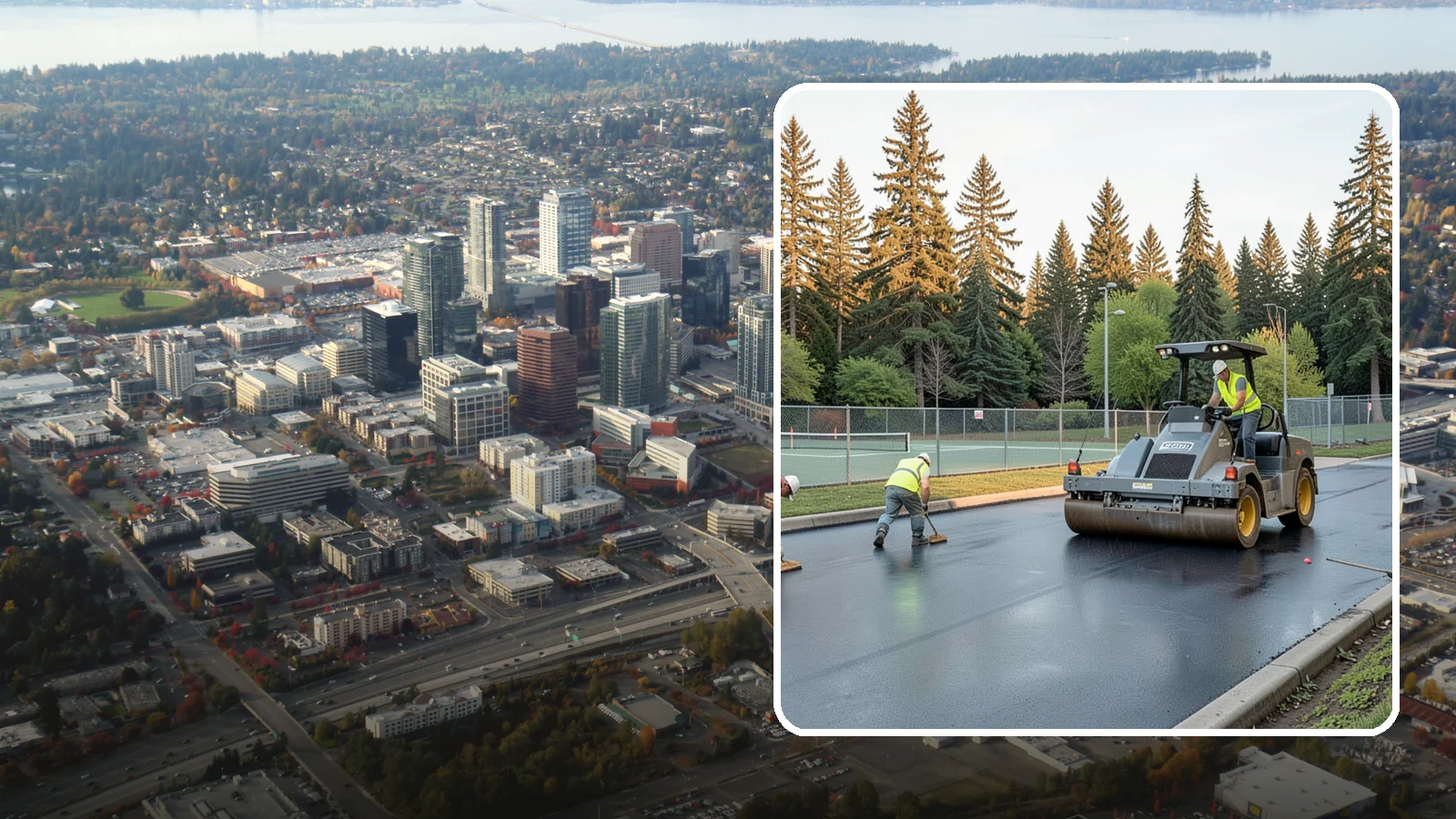 Court Resurfacing (Acrylic) in Bellevue, King County, WA - An acrylic resurfacing service that restores tennis, pickleball, and basketball courts across Western Washington municipal...
