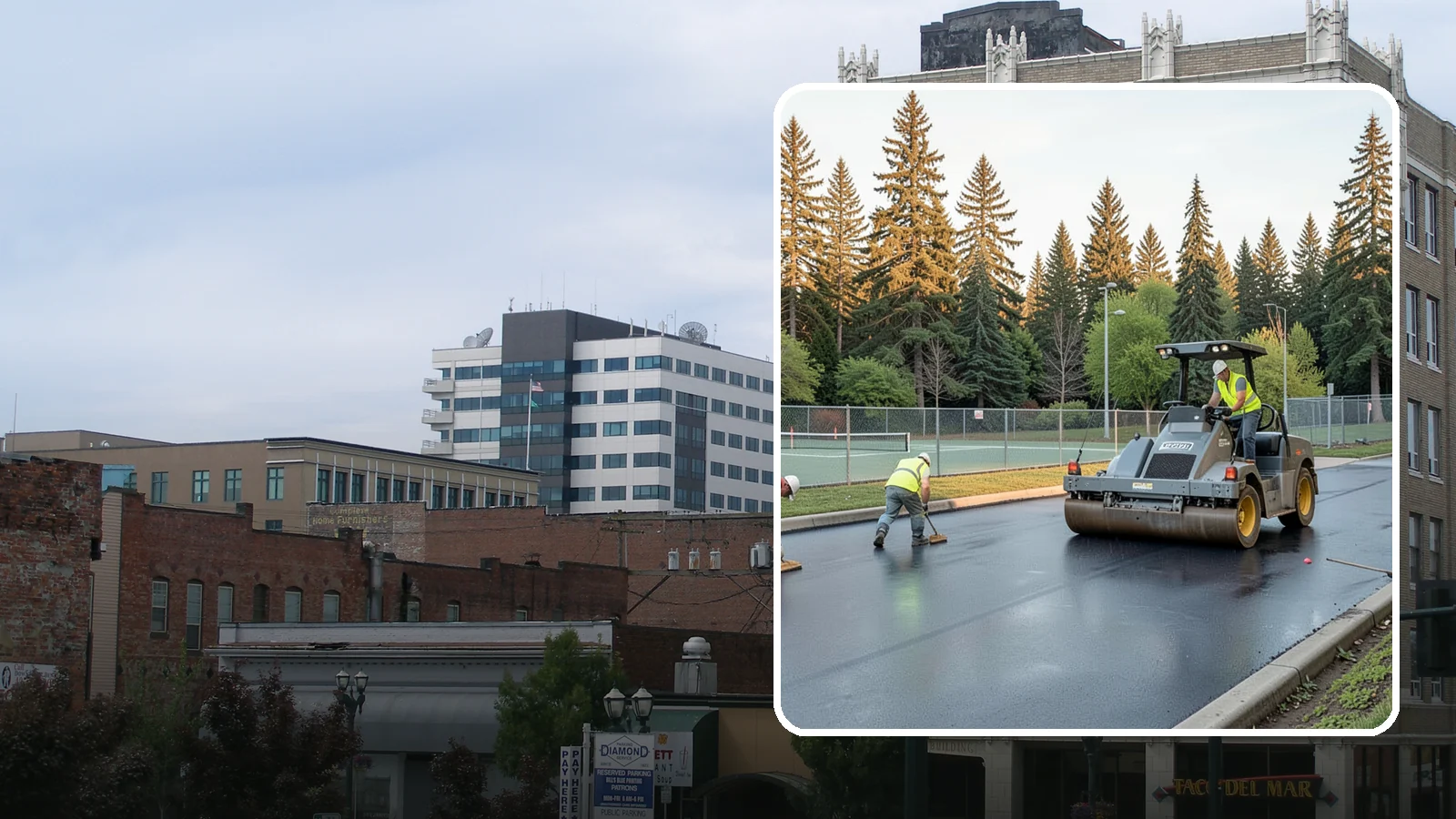 Court Resurfacing (Acrylic) in Everett, Snohomish County, WA - An acrylic resurfacing service that restores tennis, pickleball, and basketball courts across Western Washington municipal...