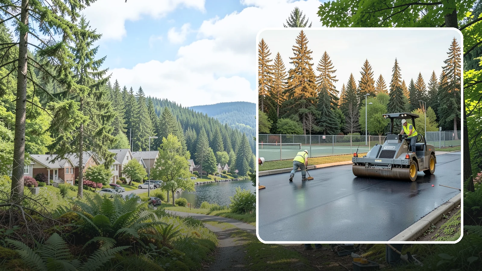 Court Resurfacing (Acrylic) in Lake Forest Park, King County, WA - An acrylic resurfacing service that restores tennis, pickleball, and basketball courts across Western Washington municipal...