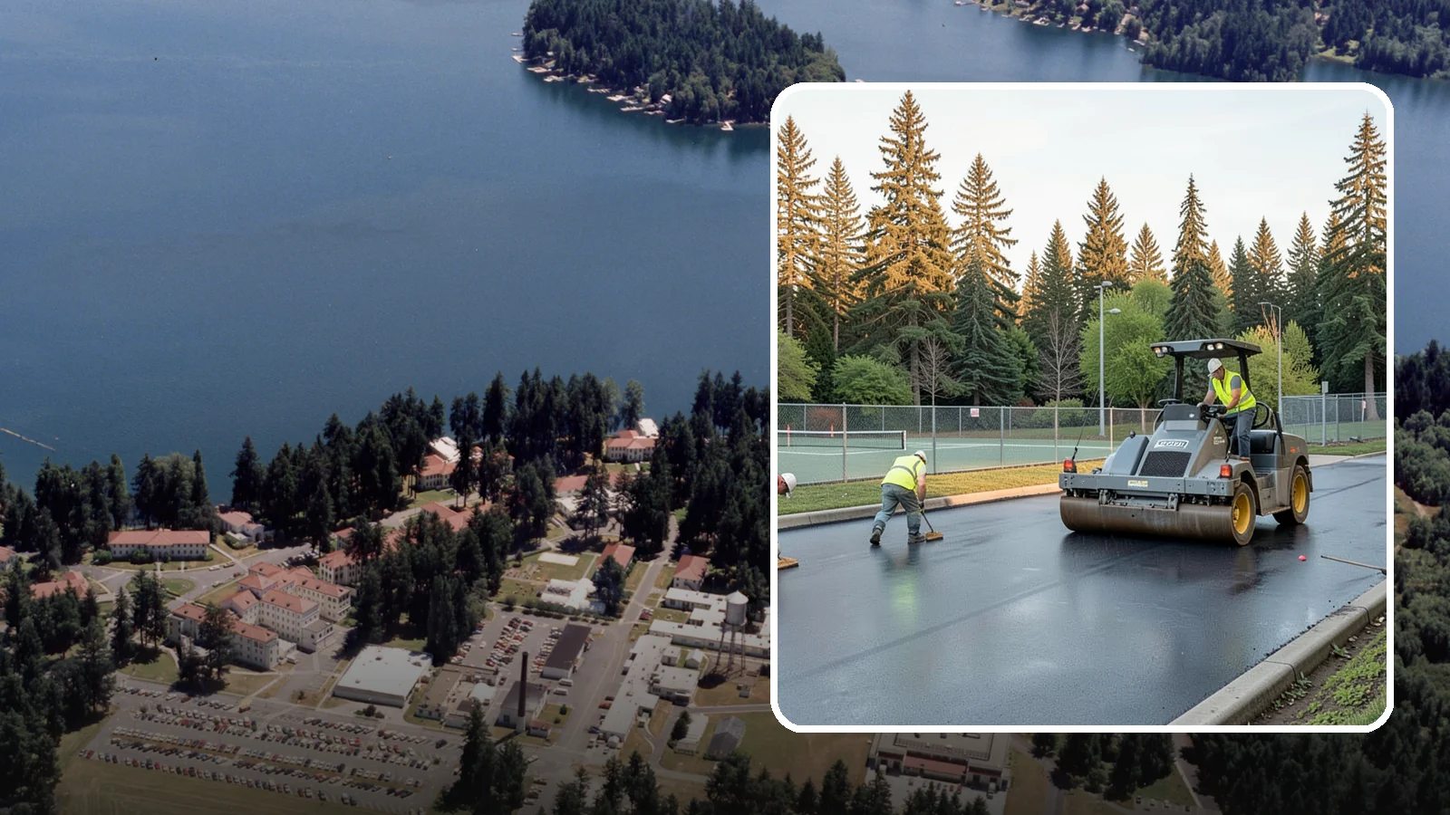 Court Resurfacing (Acrylic) in Lakewood, Pierce County, WA - An acrylic resurfacing service that restores tennis, pickleball, and basketball courts across Western Washington municipal...