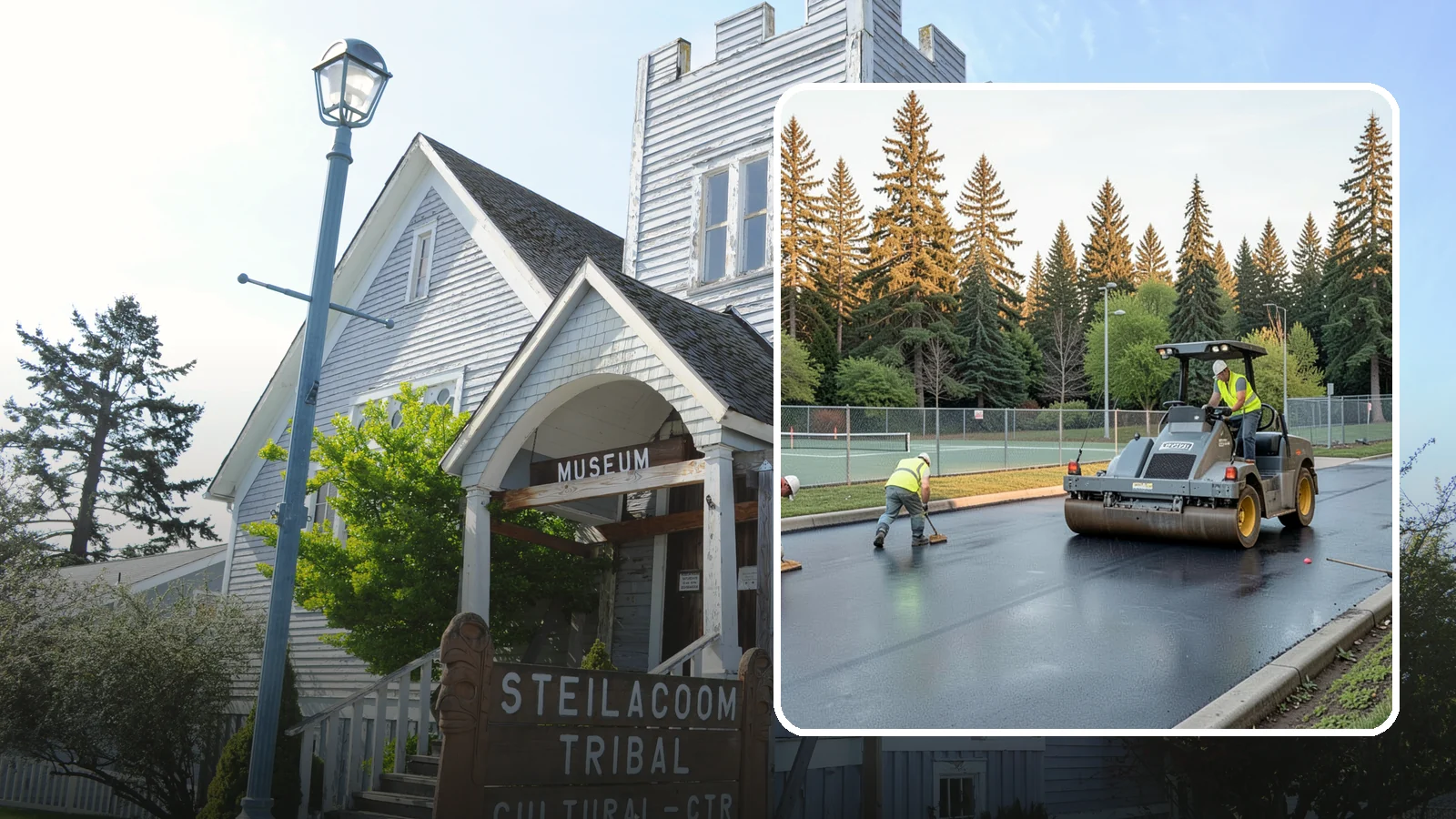 Court Resurfacing (Acrylic) in Steilacoom, Pierce County, WA - An acrylic resurfacing service that restores tennis, pickleball, and basketball courts across Western Washington municipal...