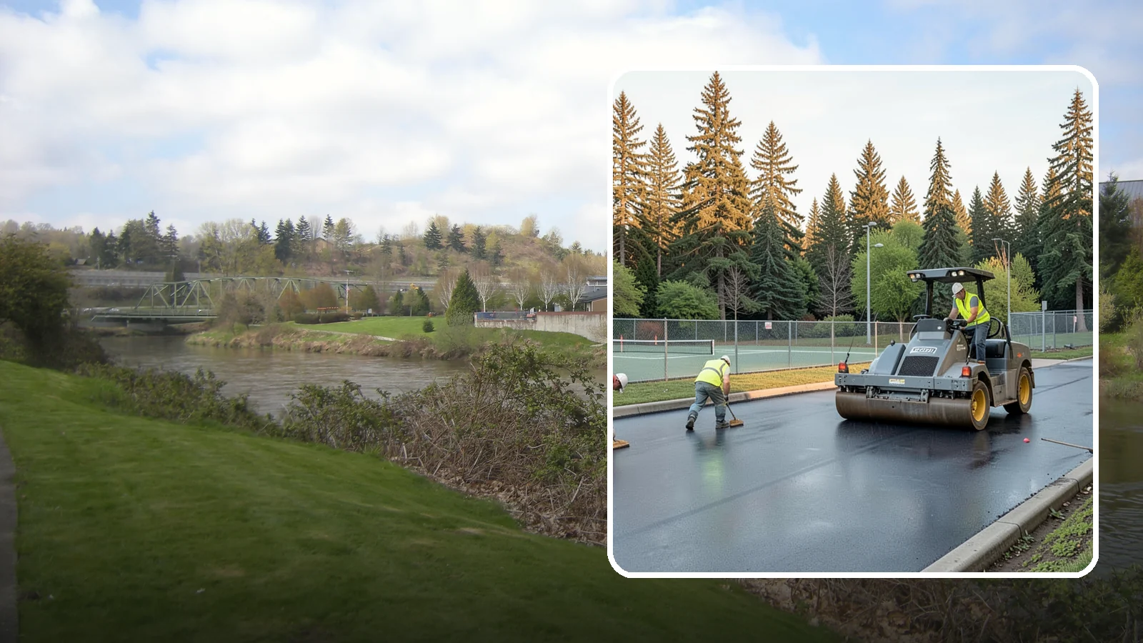 Court Resurfacing (Acrylic) in Tukwila, King County, WA - An acrylic resurfacing service that restores tennis, pickleball, and basketball courts across Western Washington municipal...