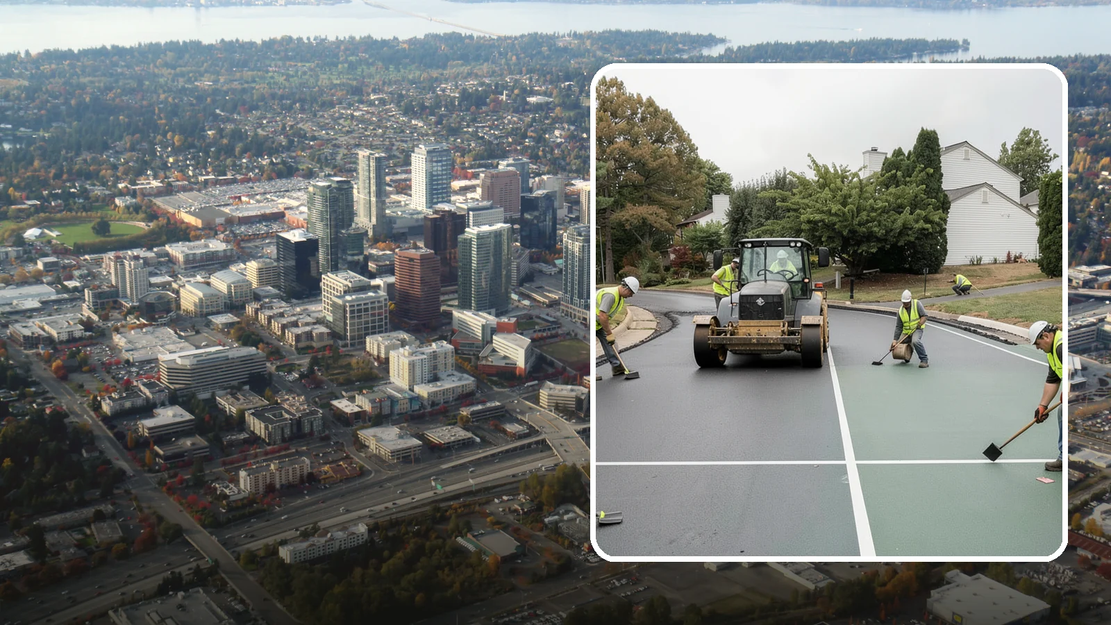 Court Resurfacing in Bellevue, King County, WA - Resurfacing of tennis, pickleball, and multi-sport courts to restore a safe, uniform playing surface.