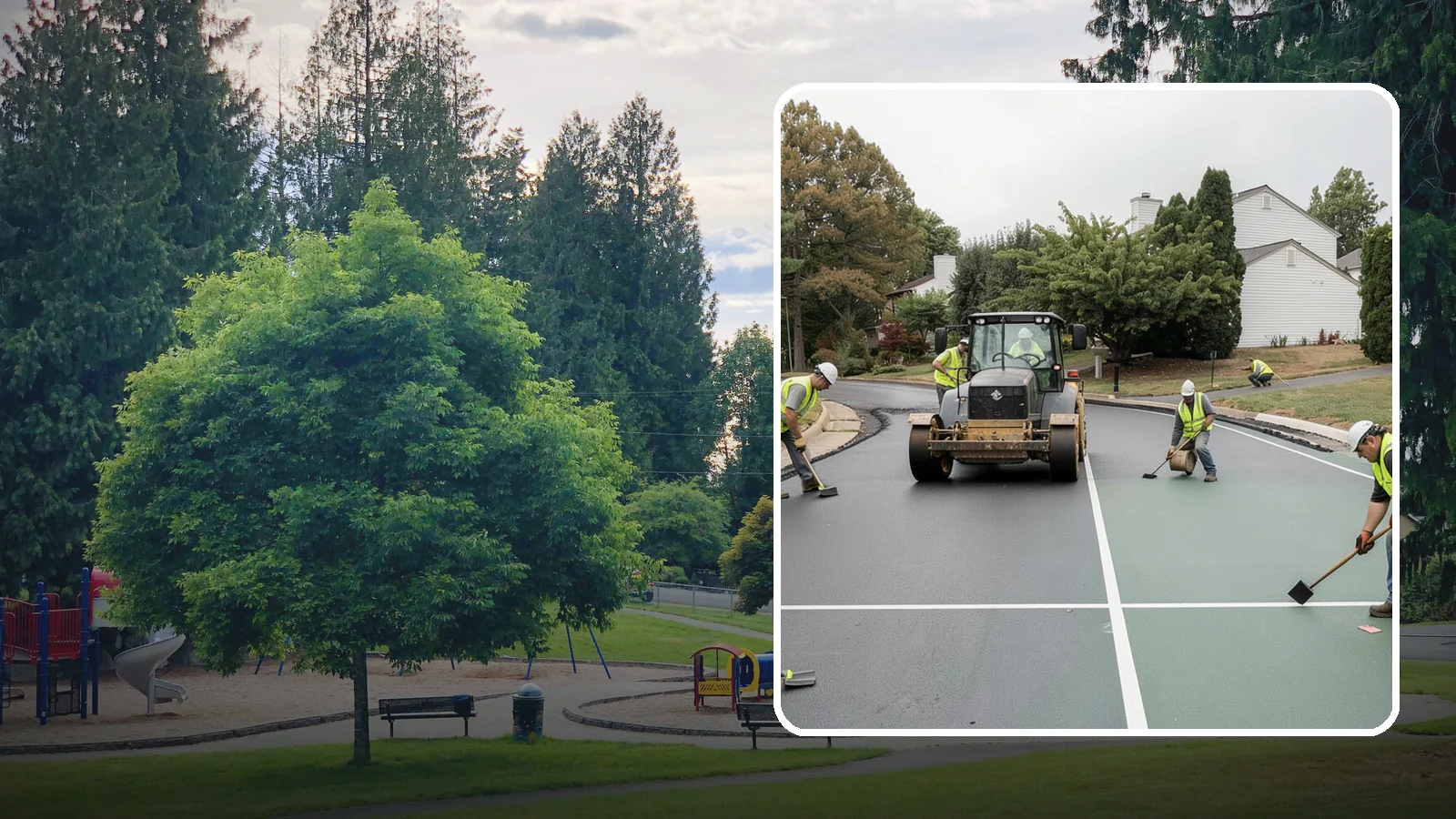 Court Resurfacing in Bonney Lake, Pierce County, WA - Resurfacing of tennis, pickleball, and multi-sport courts to restore a safe, uniform playing surface.