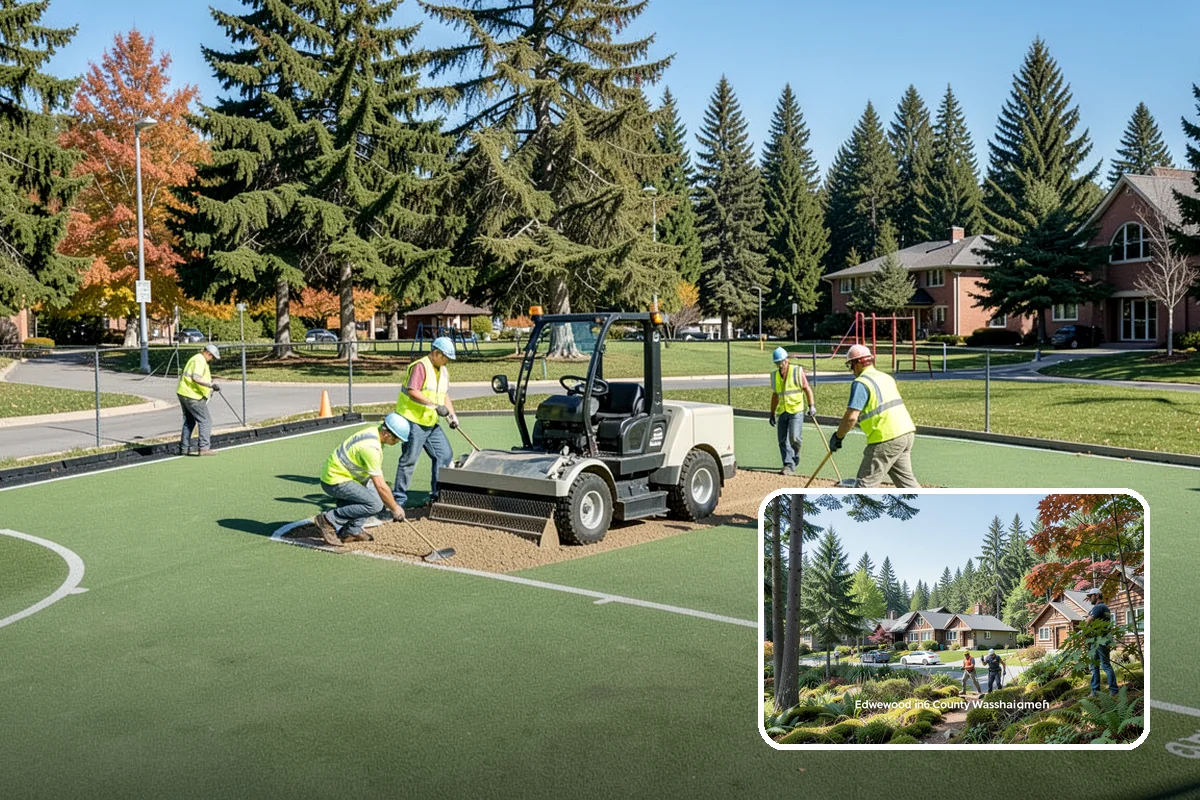 Court Resurfacing in Edgewood, Pierce County, WA - Removes trip hazards and restores true ball bounce