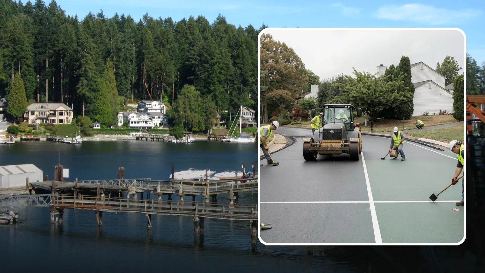 Court Resurfacing in Gig Harbor, Pierce County, WA - Resurfacing of tennis, pickleball, and multi-sport courts to restore a safe, uniform playing surface.