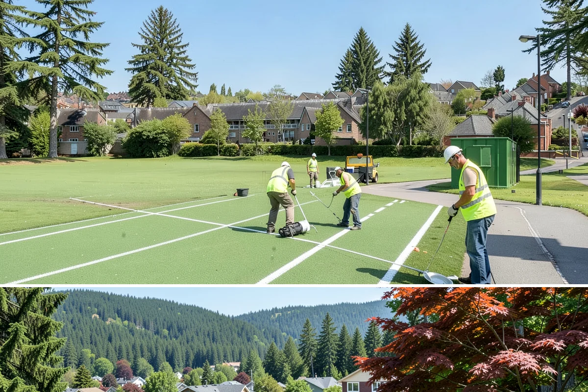 Court Resurfacing in Index, Snohomish County, WA - Court resurfacing requires warm, dry conditions, so it is scheduled in the summer months across Western Washington.