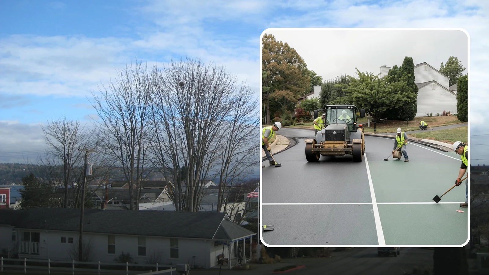 Court Resurfacing in Langley, Island County, WA - Resurfacing of tennis, pickleball, and multi-sport courts to restore a safe, uniform playing surface.