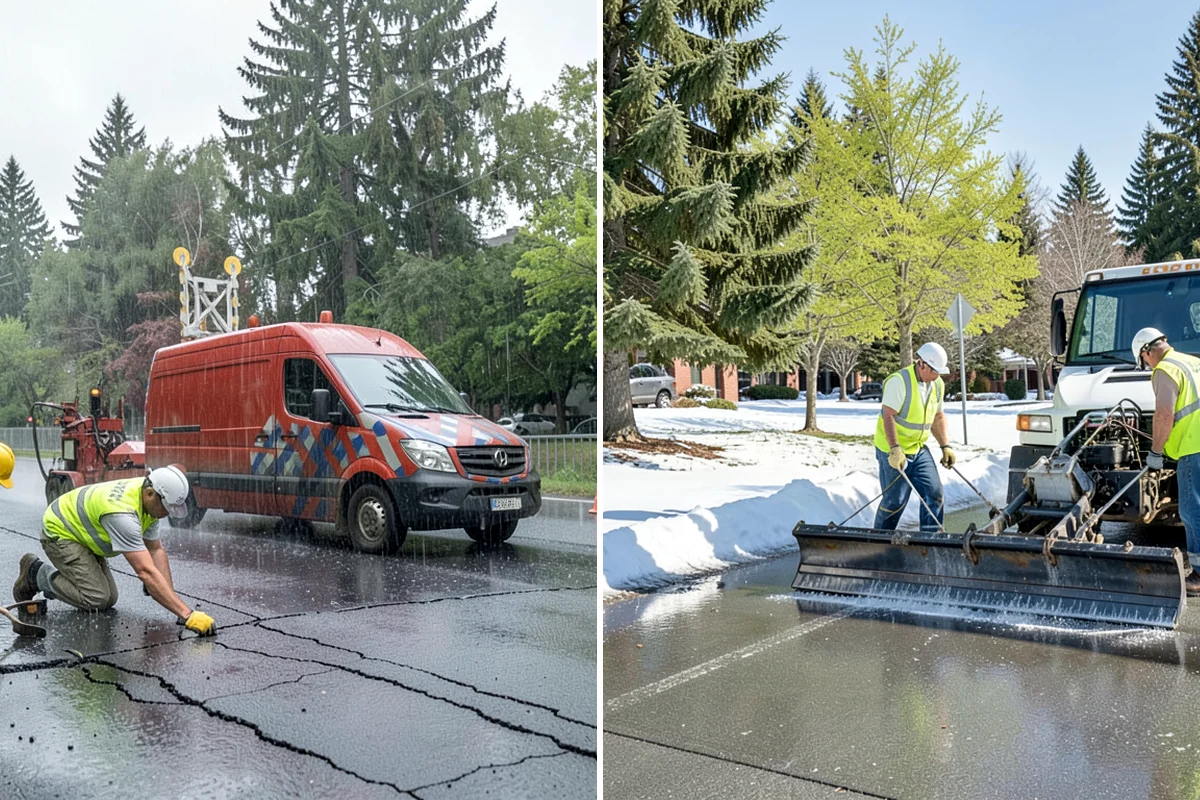 Court Resurfacing in Puyallup, Pierce County, WA - Assess slab condition, cracking, and drainage with staff
