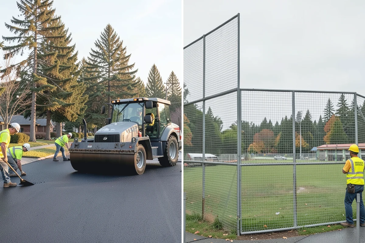 Court Resurfacing in South Prairie, Pierce County, WA - Assess slab condition, cracking, and drainage with staff