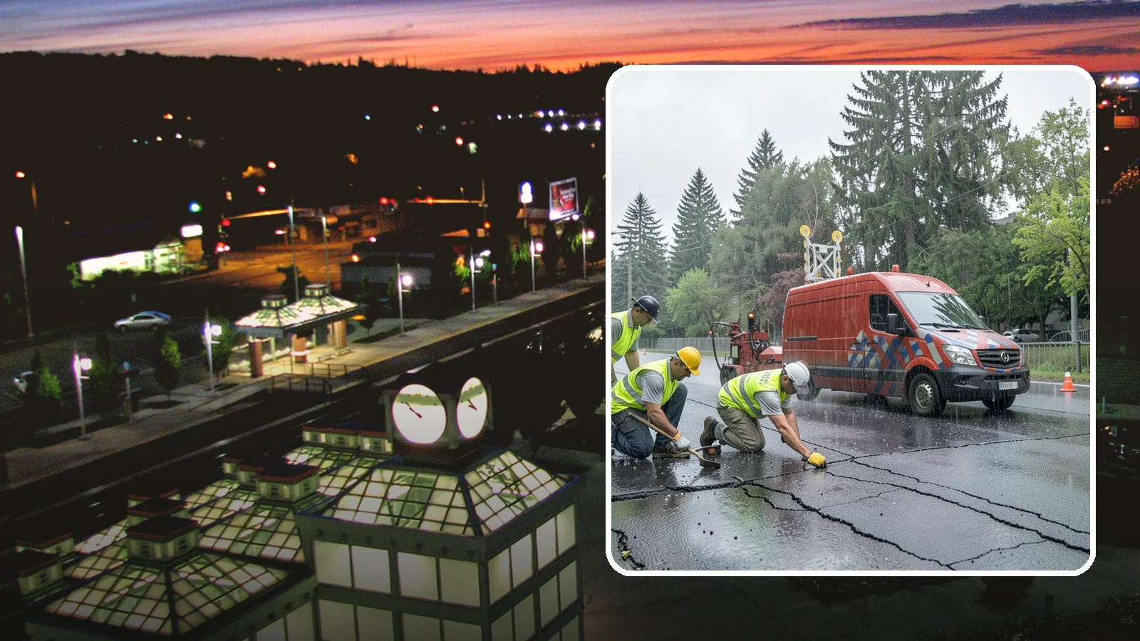 Crack Sealing in Auburn, King County, WA - Timely crack sealing blocks water intrusion and extends the service life of public asphalt.