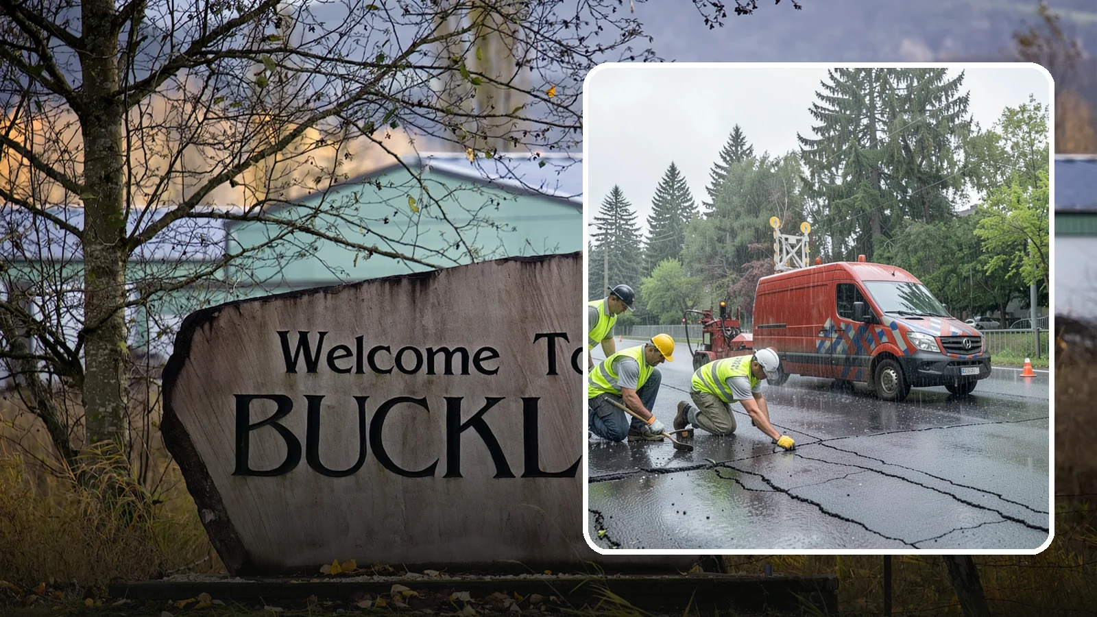 Crack Sealing in Buckley, Pierce County, WA - Timely crack sealing blocks water intrusion and extends the service life of public asphalt.