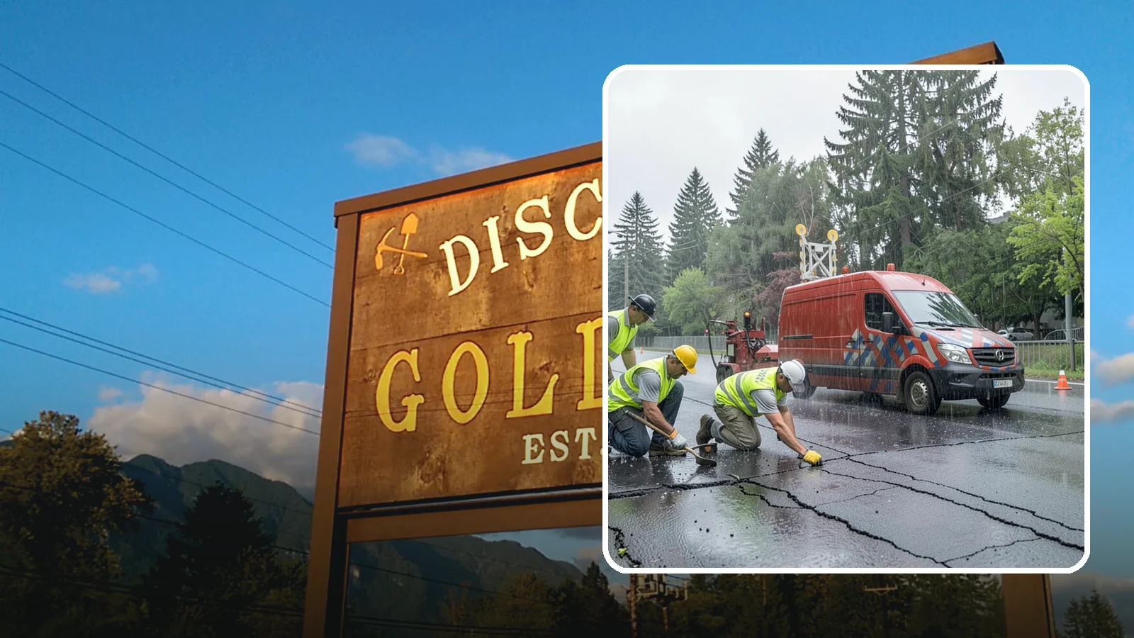 Crack Sealing in Gold Bar, Snohomish County, WA - Timely crack sealing blocks water intrusion and extends the service life of public asphalt.