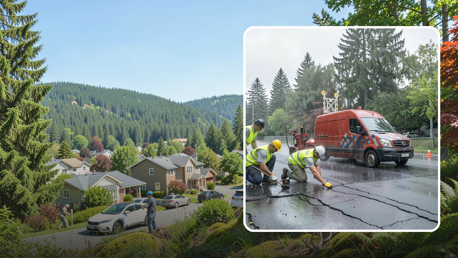 Crack Sealing in Index, Snohomish County, WA - Timely crack sealing blocks water intrusion and extends the service life of public asphalt.