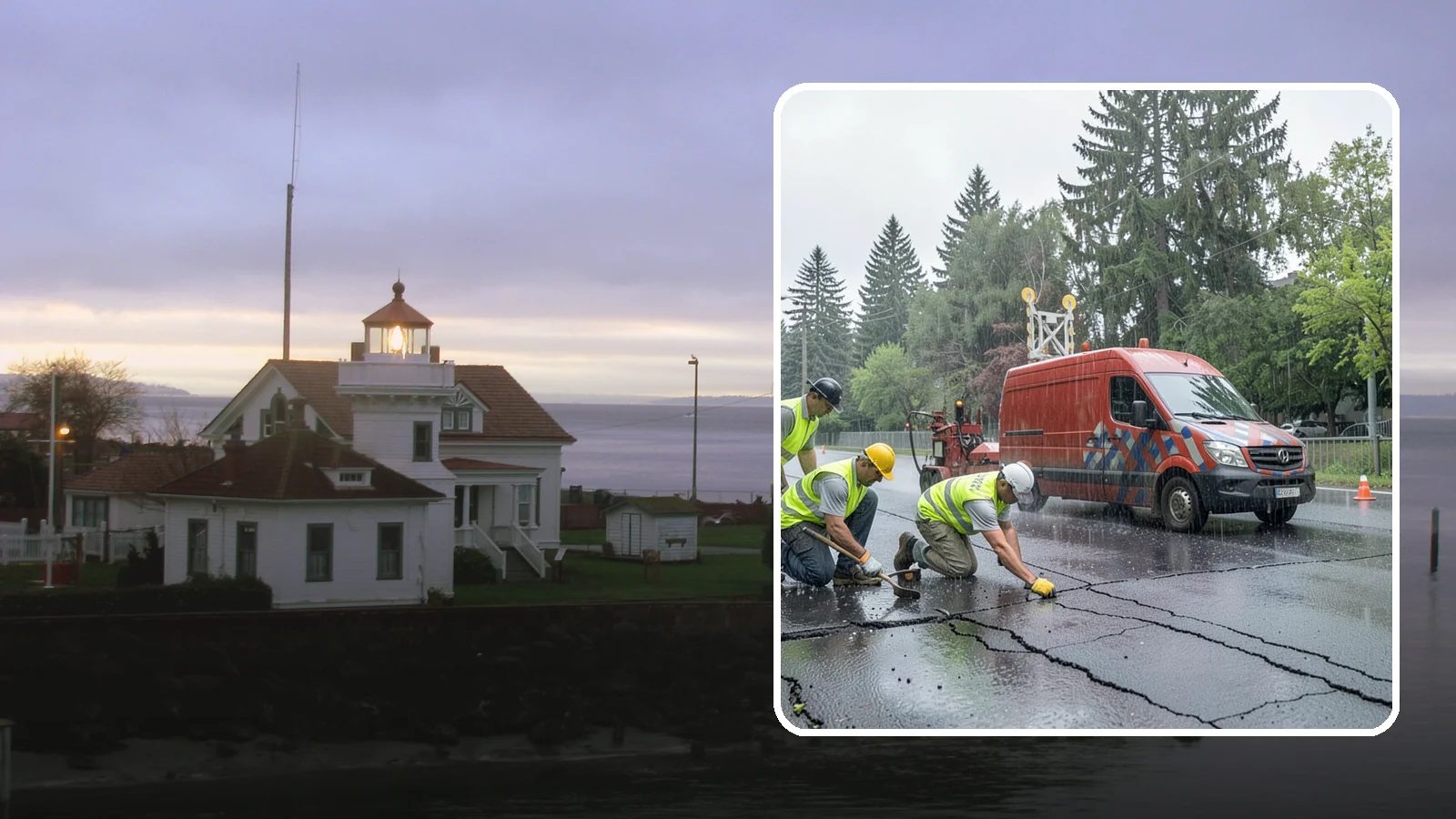 Crack Sealing in Mukilteo, Snohomish County, WA - Timely crack sealing blocks water intrusion and extends the service life of public asphalt.
