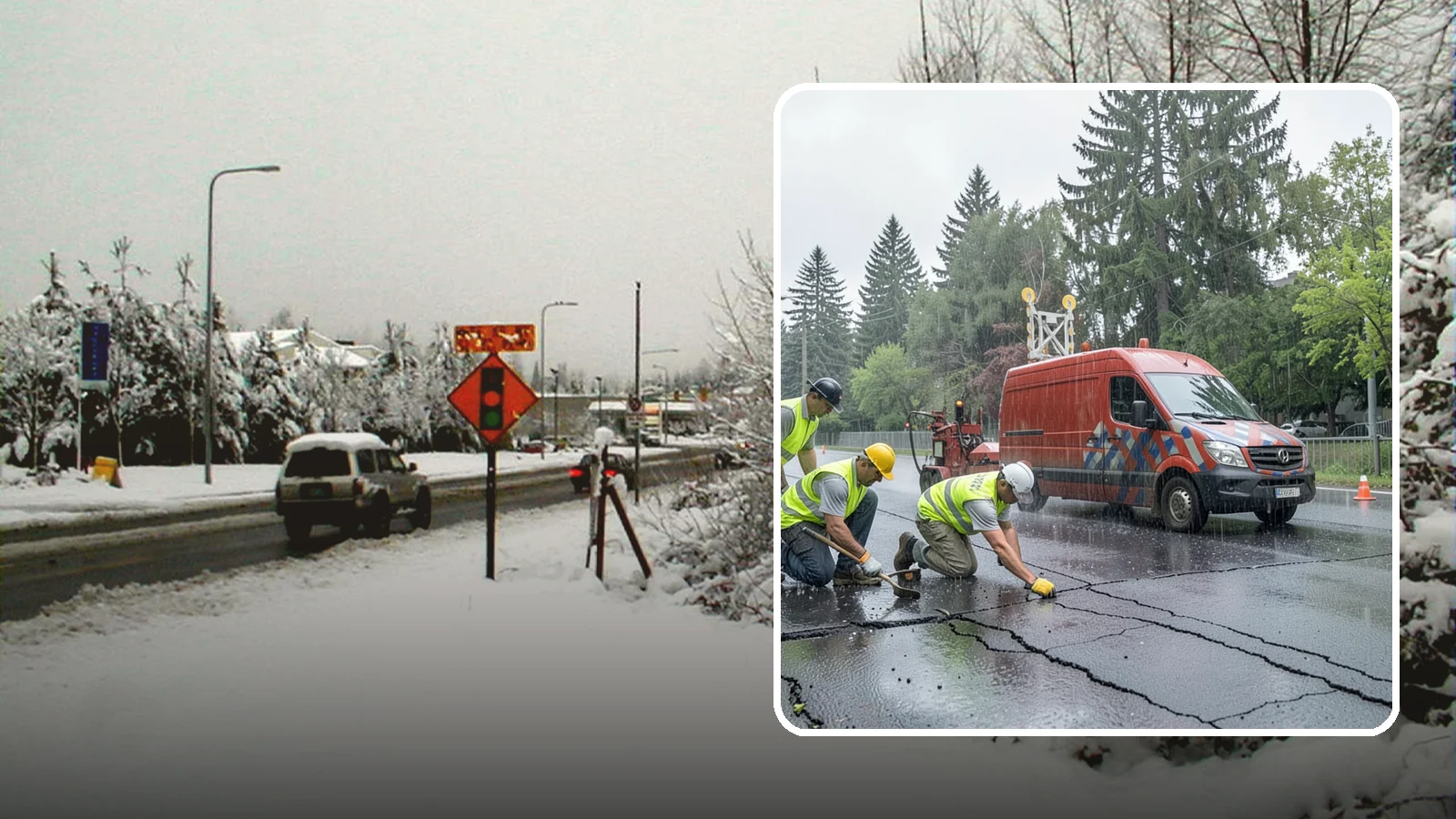 Crack Sealing in Newcastle, King County, WA - Timely crack sealing blocks water intrusion and extends the service life of public asphalt.