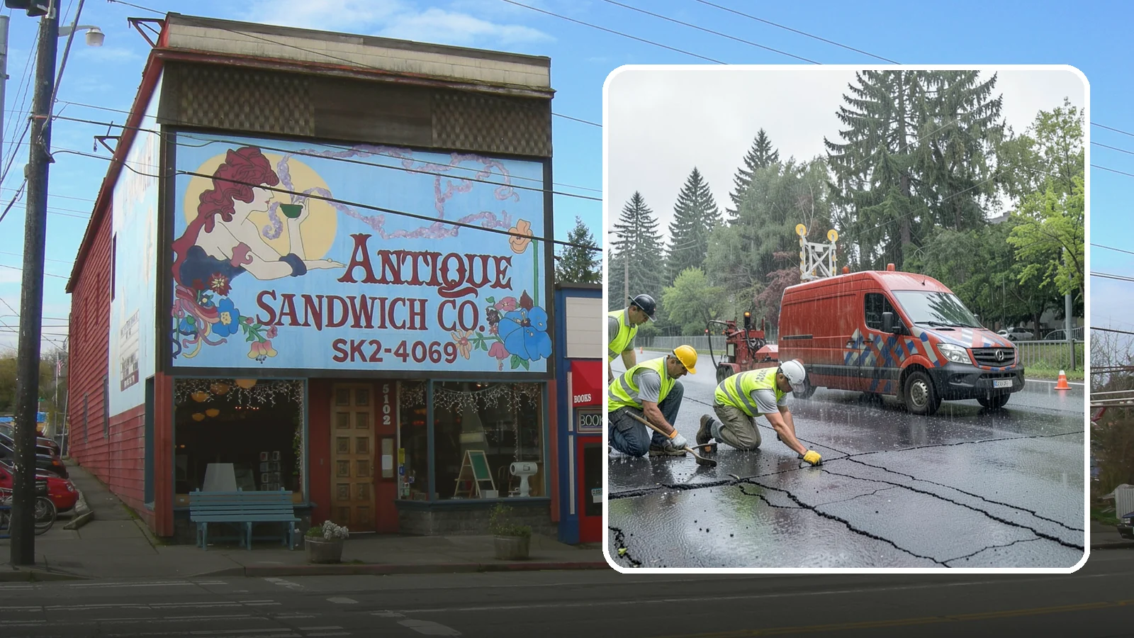 Crack Sealing in Ruston, Pierce County, WA - Timely crack sealing blocks water intrusion and extends the service life of public asphalt.