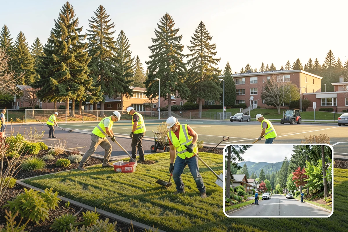 Crosswalk Painting in Darrington, Snohomish County, WA - High-visibility patterns that protect pedestrians