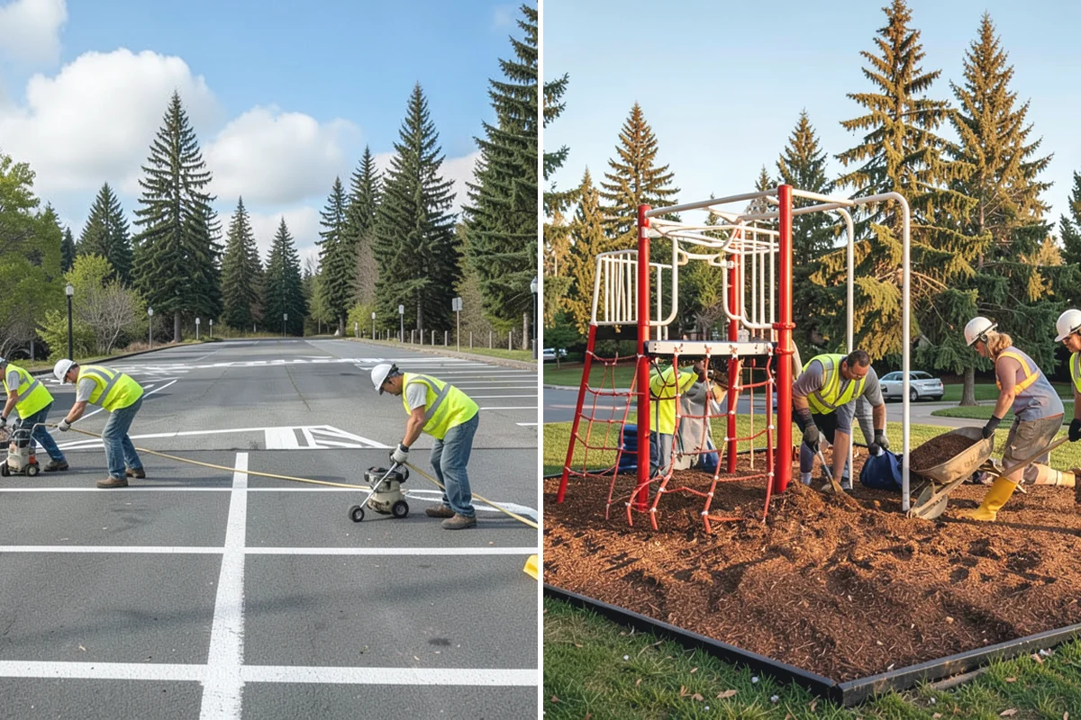 Crosswalk Painting in Darrington, Snohomish County, WA - Confirm crossing location, pattern, and material