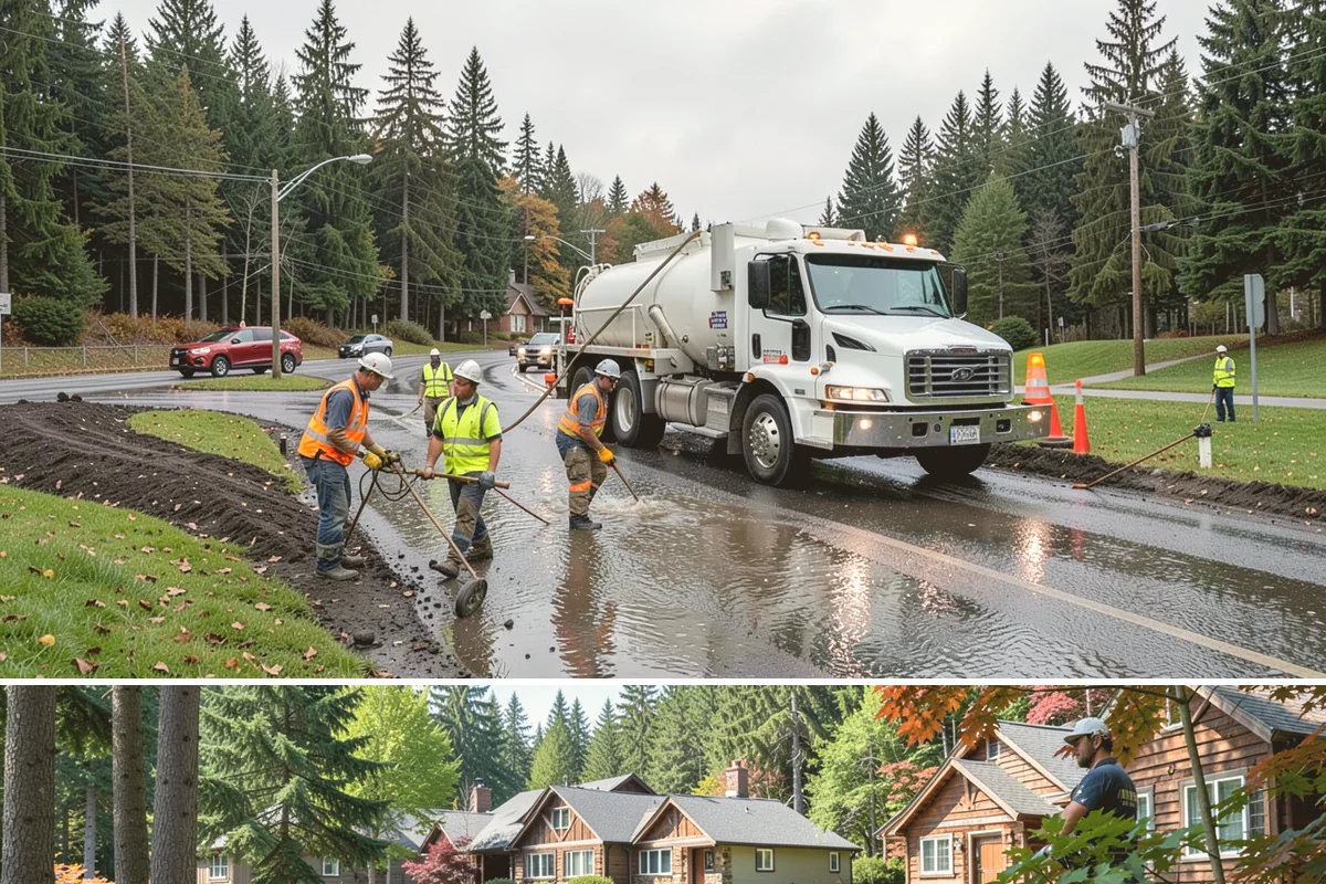 Crosswalk Painting in Edgewood, Pierce County, WA - Crews prioritize crosswalk work in late summer ahead of the back-to-school surge in pedestrian activity.