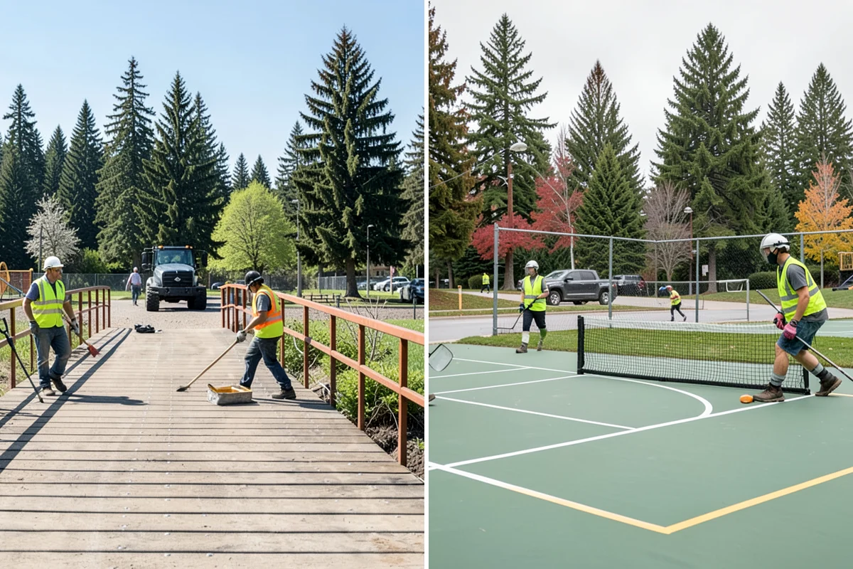 Crosswalk Painting in Hunts Point, King County, WA - Confirm crossing location, pattern, and material