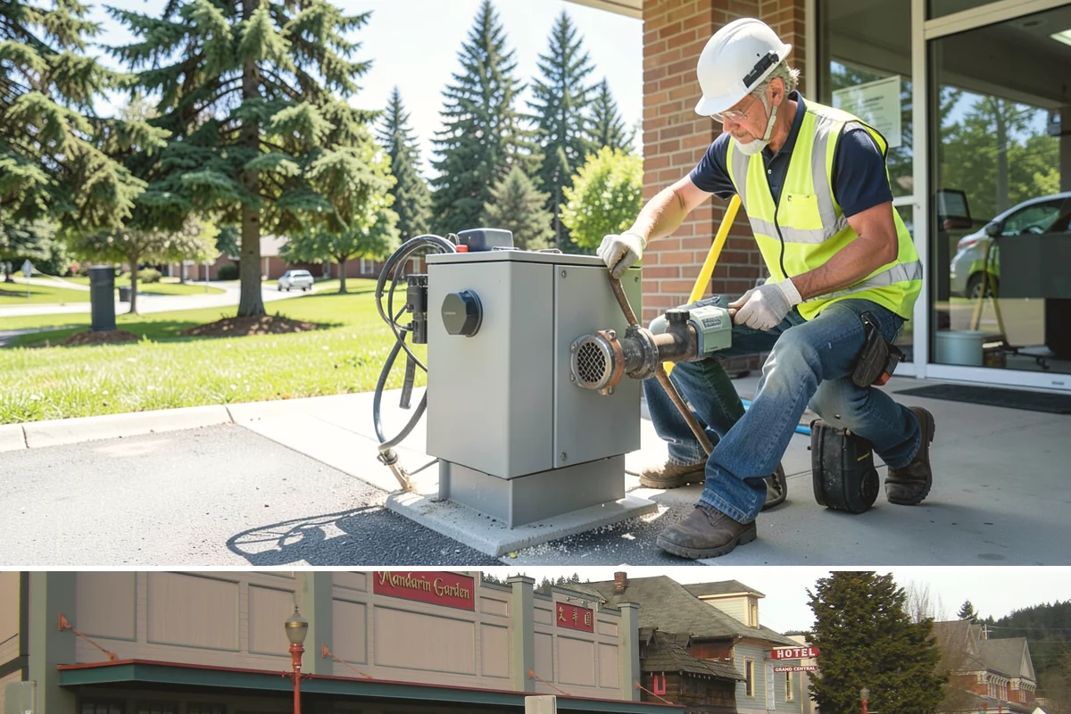 Crosswalk Painting in Issaquah, King County, WA - Crews prioritize crosswalk work in late summer ahead of the back-to-school surge in pedestrian activity.
